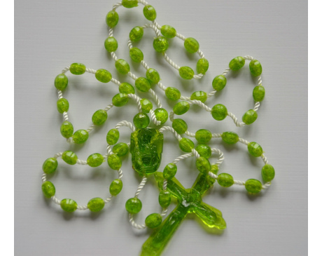 Różaniec plastik, kolor jasno zielony