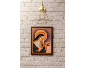 Obraz św. Rita w ramie z paskiem duży