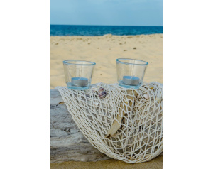 Świecznik szklany na tealighty gładki