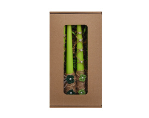 Świeca Stołowa Groszkowe Zestaw Ozdobny