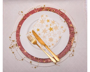 Serwetka na Boże Narodzenie złote gwiazdki