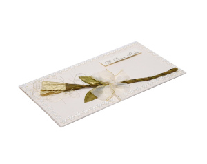 Koperta Ślubna Ozdobna Kwiat z Życzeniami