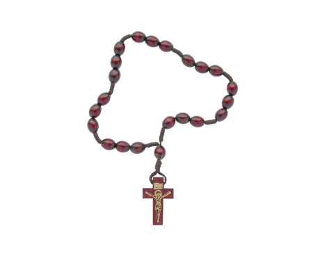 Różaniec Koronka Pokoju Kolor Bordowy Wzór 2