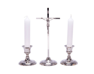 Zestaw Kolędowy z Metalu Odlewany Prosty Srebrny