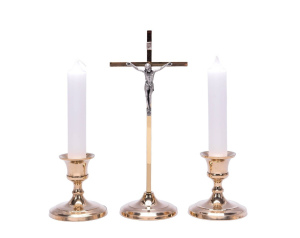 Zestaw Kolędowy z Metalu Odlewany Prosty Złoty