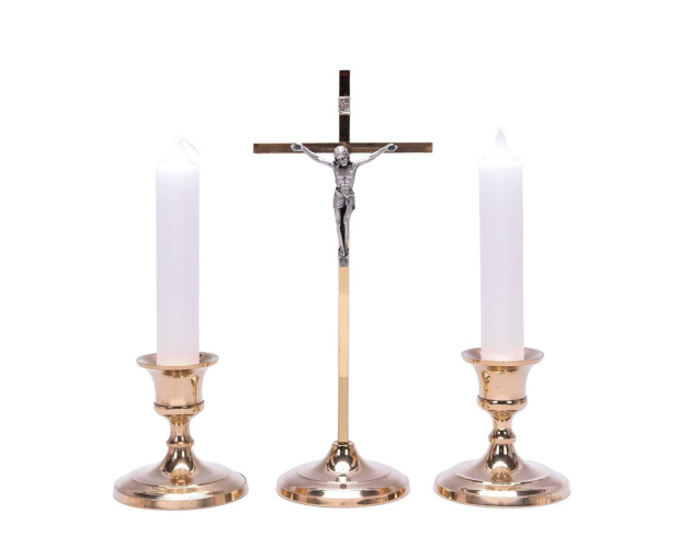 Zestaw Kolędowy z Metalu Odlewany Prosty Złoty