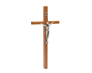 Krzyż Drewniany 22 cm Średni Brąz