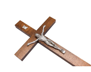 Krzyż Drewniany Duży 52 cm Brązowy