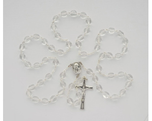 Różaniec z Ziemią Święta, przezroczysty