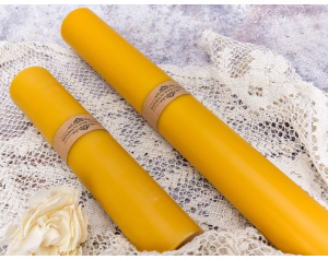 Gromnica z prawdziwego wosku pszczelego – świeca woskowa do domu i kościoła