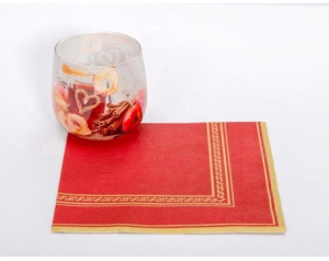 Serwetka klasyczna czerwona pasek