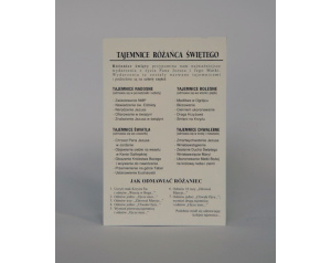 Obrazki Tajemnice Różańcowe z Janem Pawłem II