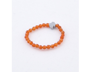 Pierścionek Na Palec Agat Czerwony