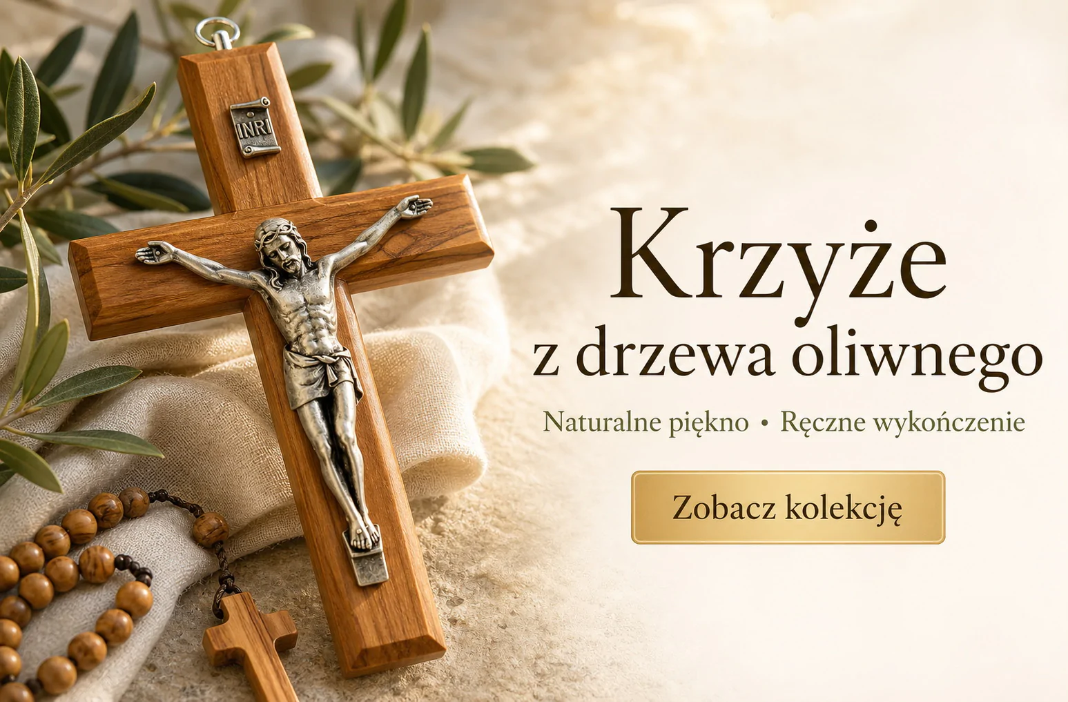 Krzyże z drzewa oliwnego