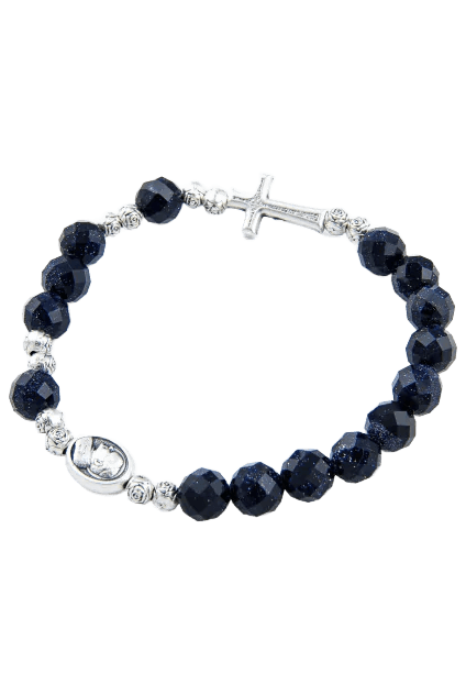 Bransoletka różańcowa z krzyżem Noc Kairu