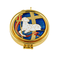 Cyborium liturgiczne złocone z barankiem paschalnym