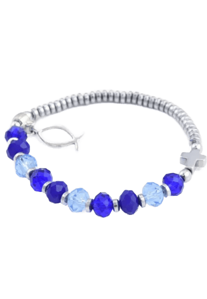 Niebieska bransoletka dziesiątka różańca