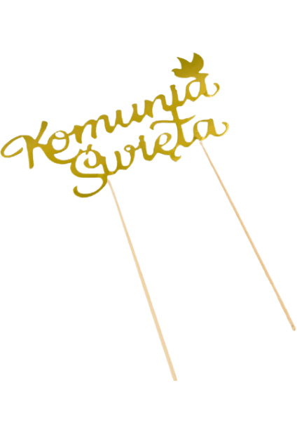 Topper z napisem Komunia Święta na tort