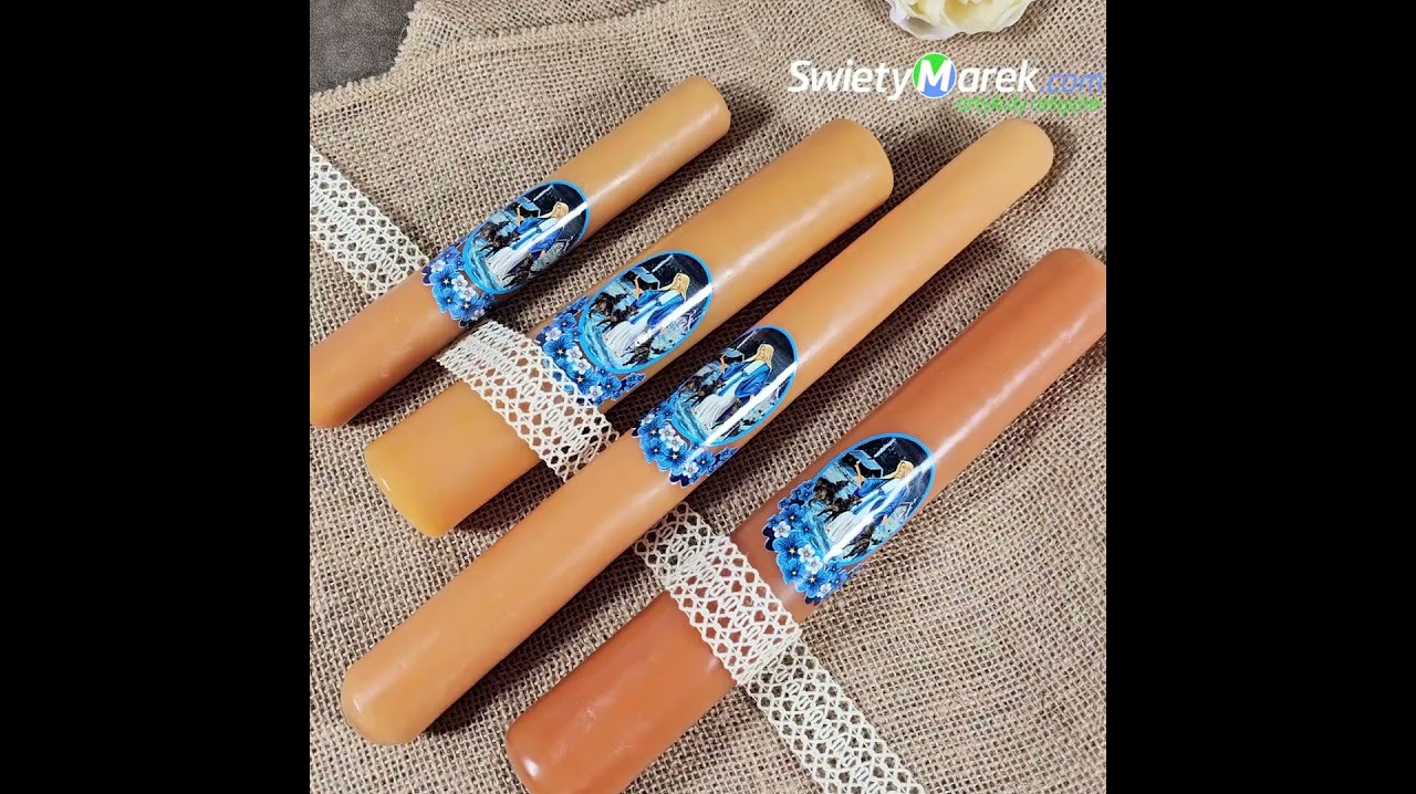 Świeca Gromnica Woskowa Matka Boska Gromniczna 25 cm